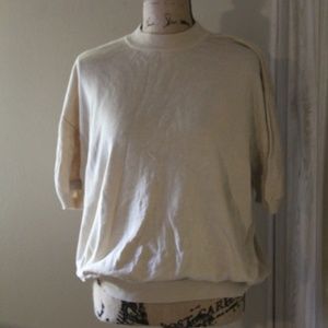 Vintage beige short sleave sweater